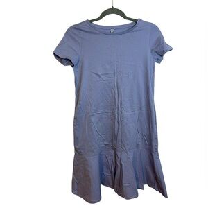 Uniqlo Periwinkle Ruffle Hem T-Shirt Dress
